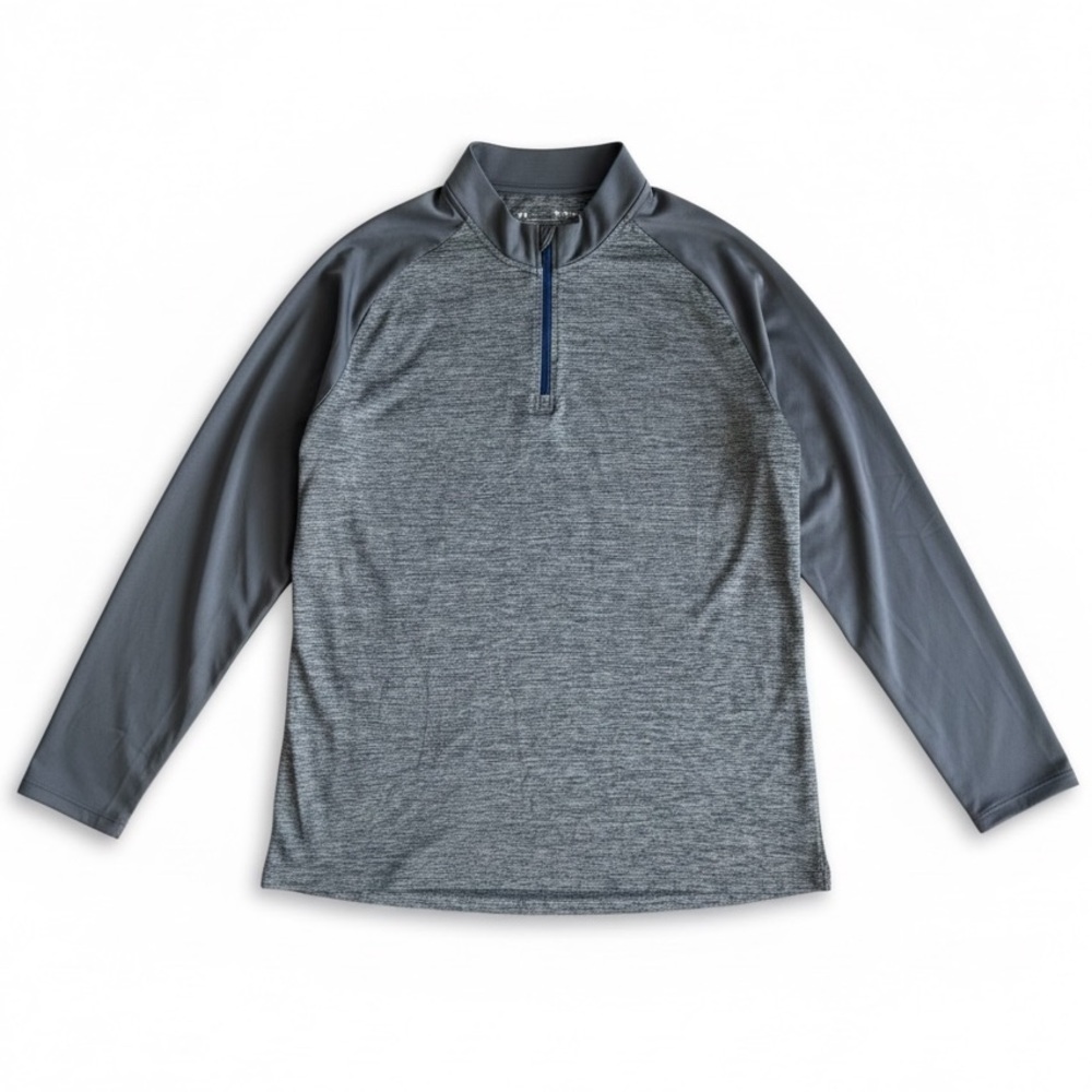 Under Armour 1/4 Zip Pullover Gray Heather Lightweight Athletic Training Top XL